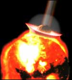 Cometa em colis&atilde;o com o sol